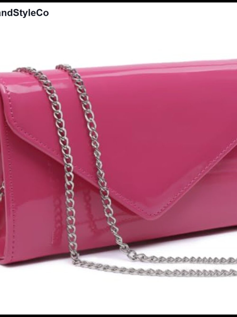 Vegan Patent Leather Evening Bag Clutch Purse Formal Handbag